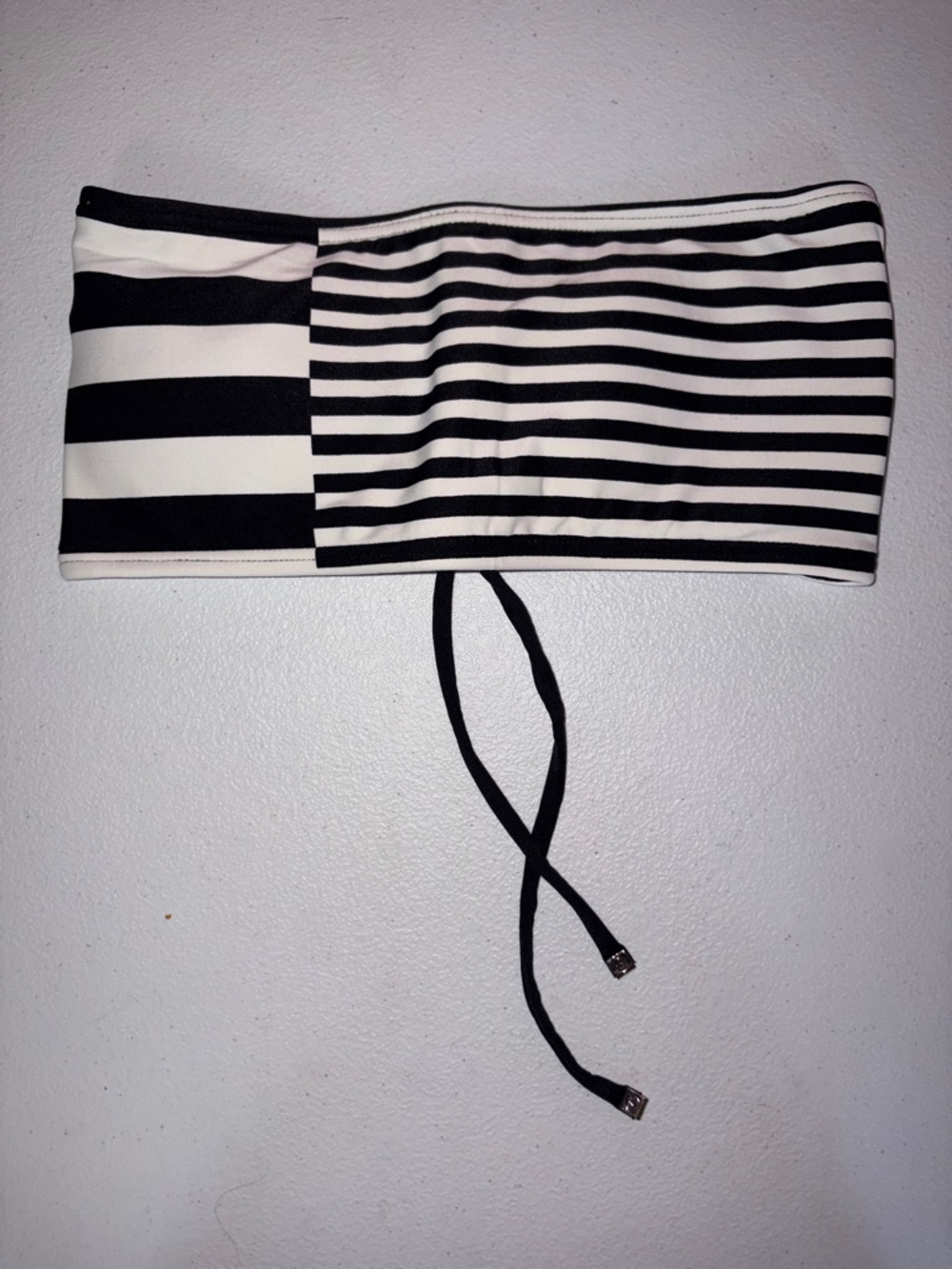 Michael Kors Striped Bandeau Swim Top
